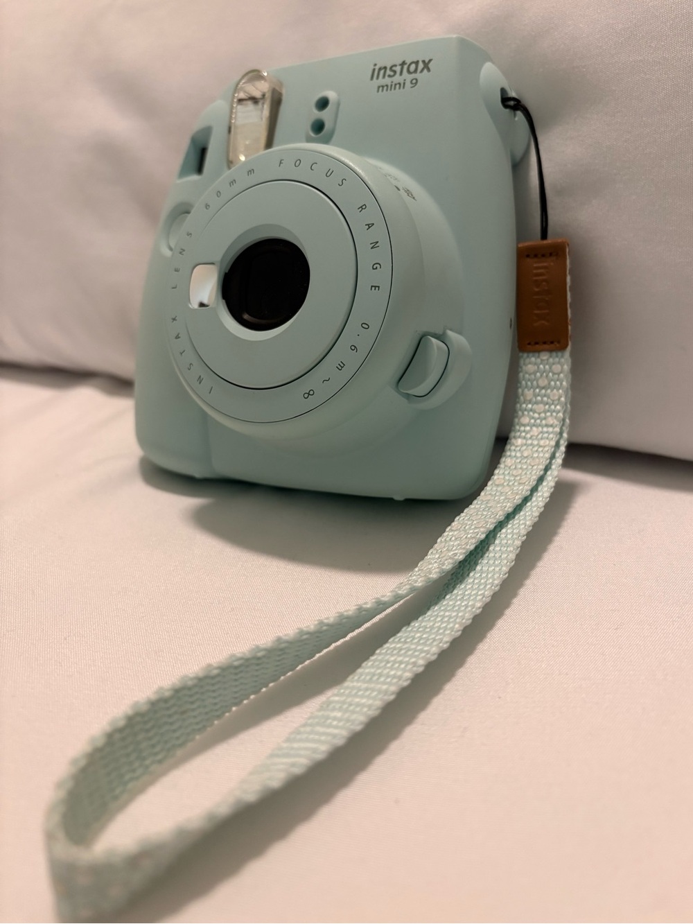 Fujifilm Instax Mini 9 Teal Green Instant Camera with Wrist Strap - Used
